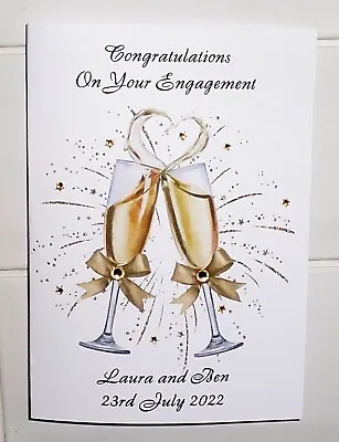  Personalised Congratulations Engagement Card - Any Names Date • £2.69