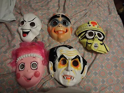 Lot Of 5 Vintage Halloween Masks 1980’s  • $34.99