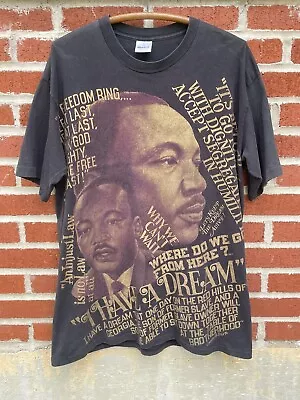 Vintage Martin Luther King Jr Shirt All Over Print Single Stitch 90s MLK BLM XL • $139.99