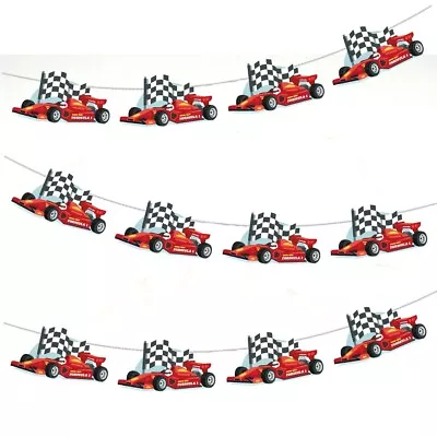 Race Racing Car F1 Bunting Birthday Events Party Decorations 12pcs • £6.95