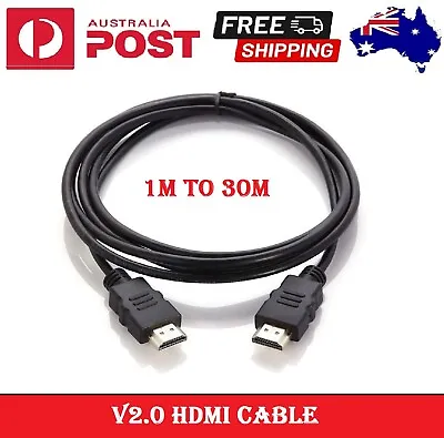 $84.97 • Buy Premium HDMI Cable V2.0 Ultra HD 4K 2160p 1080p 3D High Speed Ethernet 1m To 30m