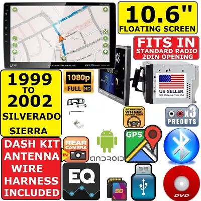 99-02 Silverado Sierra Nav System Dvd Touchscreen Bluetooth Usb Car Stereo Radio • $741.86