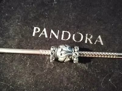 Genuine Pandora Solid Sterling Silver Set Of 3 Sparkling Spacer Charms(C29) • £20