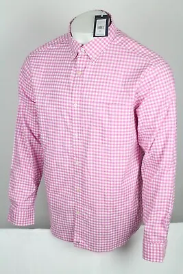 Vineyard Vines Mens Button Shirt On-The-Go Brrr° Gingham Classic Fit Tea Rose • $59.49