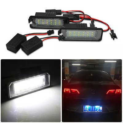 LED License Plate Lights Bulbs For VW Golf MK4 MK5 Polo Passat CC EOS Error Free • $10.99