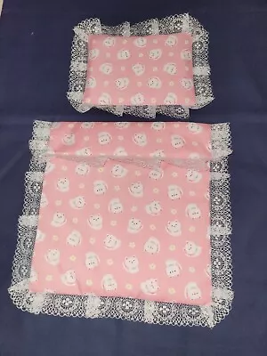 Dolls Pram Bedding Set - Cot Baby Annabell Luvabella Chou Chou Reversible  • £6.70