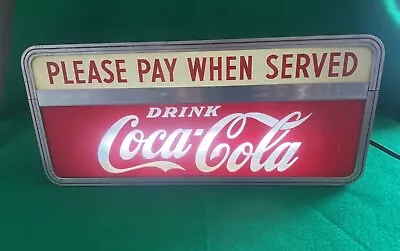 Vintage Drink Coca-cola  Glass Lighted Sign • $999.99