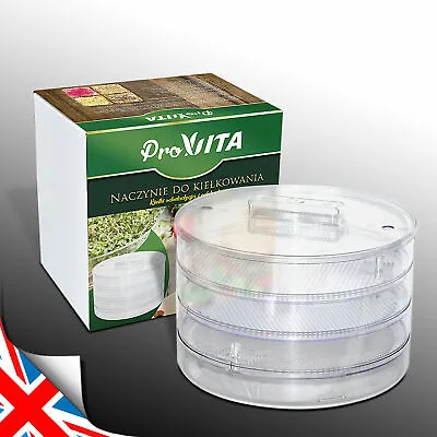 £11.95 • Buy Three TRAYs SPROUTER Fit Slimming Supplement Food Gadget Sprouts SEED GERMINATOR