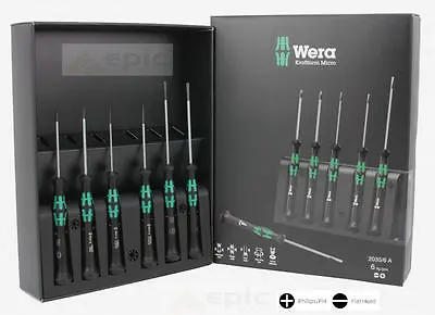 Wera Phillips & Slot Kraftform Micro Precision Screwdriver Set + Rack 2035/6A • £22.89