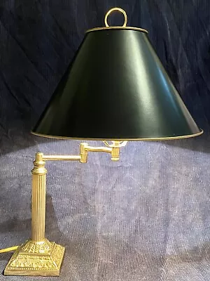 Virginia Metalcrafters The Mount Vernon Candlestick Swing Arm Lamp Orig. Shade • $499.95