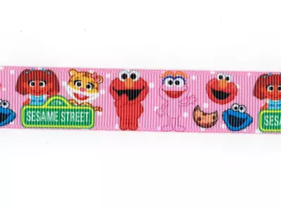 SESAME STREET ELMO COOKIE MONSTER 7/8  Grosgrain Ribbon 13510 Yards US Seller • $4.99