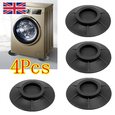 4PCS Washing Machine Anti Vibration Leg Stopper Rubber Feet For Wooden Floors • £4.59