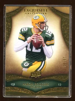 2009 Exquisite Aaron Rodgers Base Card #d /80  Gold  Packers Sb Qb Base #d Hof ? • $249.99
