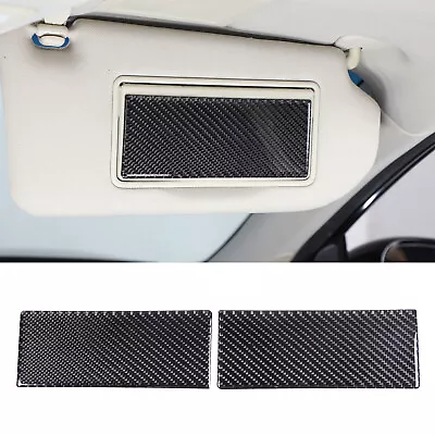 Carbon Fiber Sunvisor Mirror Panel Trim Sticker Fits INFINITI G25 G35 G37 07-13 • $19.99