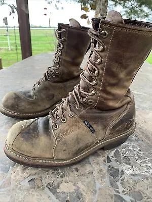 Primo Distressed Carolina Linesman Composite Toe Logger Boots CA1904 Sz 8 EE • $85