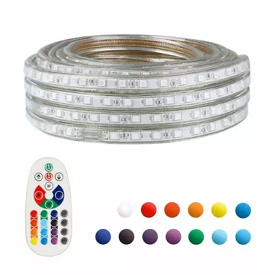 Christmas LED Strip Rope Lights Waterproof Multi-Color Remote Changing Lights US • $39.86