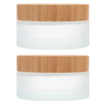  2 Pcs Scrub Cream Bottle Leakproof Small Terrarium Glass Cosmetic Frosted • £36.38