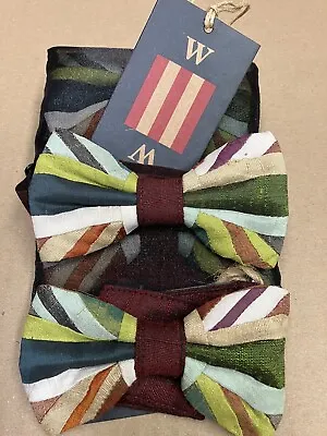 Stunning Union Jack 100% Silk Bow Tie By Woven Magic (multicolour) • £16.95