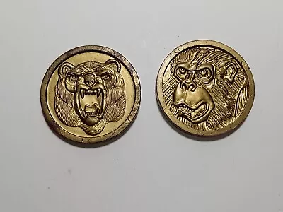 1995 McDonald's Power Rangers The Movie Lot Of 2 Coins Bear Wolf Ape Falcon • $4.99