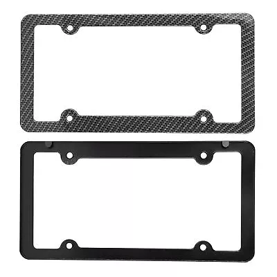 2pcs Carbon Fiber License Number Plate Frame Cover With Screw Cover For American • $17.86