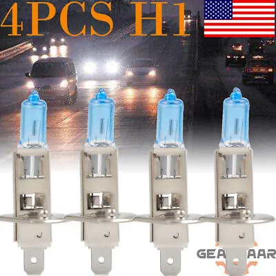 4PCS H1 12V 55W 6000K Xenon Halogen Super White Car Headlight Fog Lamp Bulbs • $10.99