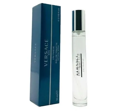Versace Eau Fraiche Men Mini Bottle 0.3 Oz 10 Ml Eau De Toilette Spray In Box • $21.45