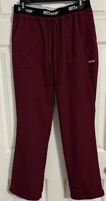 $10.99 • Buy Grey’s Anatomy By Barco Scrubs Pants Medium Burgundy Color