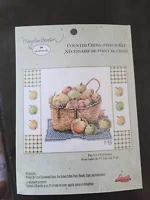 Marjolein Bastin Counted Cross Stitch Kit  Apple Basket Farm Hallmark • $18.99