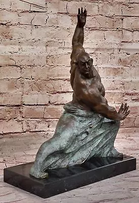 Hot Cast Bronze Sculpture Of Tai Chi Master Martial Arts Sensei Figure On Marble • $549