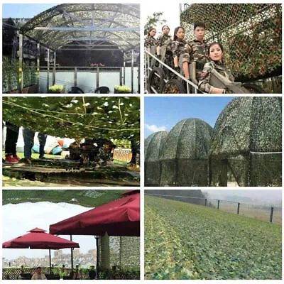 6m Camouflage Net Camo Netting Camping Shooting Hunting Army Hide Woodland Cover • £18.89