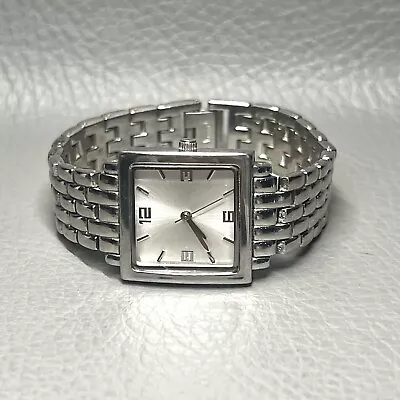 Merona Watch Women Silver Tone Square Dial 7  Band FMDF141 Dress • $22.90