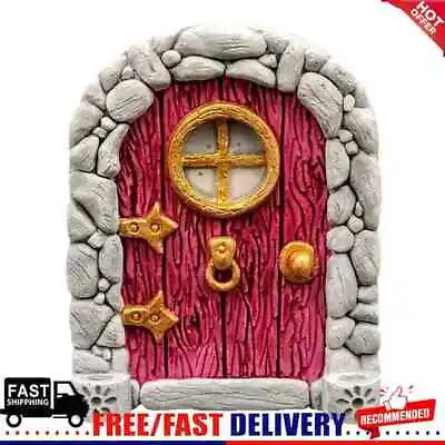 Elf Fairy Door Miniature Garden Tree Doors Miniature Yard Art Wooden Sculptures • £3.35