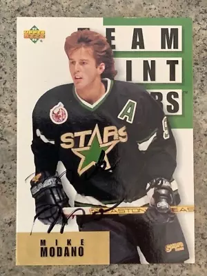 Mike Modano Dallas Stars Nhl Autographed Signed 1993-94 Upper Deck Hof 2014 • $28.50