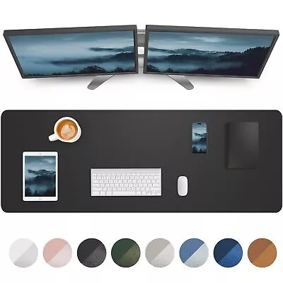 Large Desk MatMouse PadOffice Desk Mat Non-Slip PU Leather Desk BlotterLarge ... • $36.36