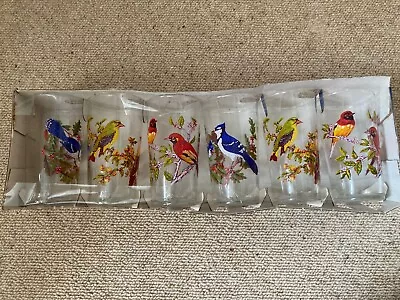 Vintage Part Sealed Luminarc Bird Glasses X 12cm 9oz Retro 80s Drinking Cocktail • £10