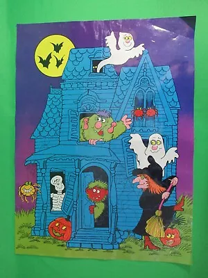 Vintage Halloween Troll Associates Poster 1985 Haunted House Spirits • $17