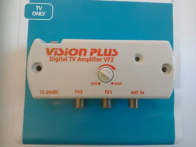 Vision Plus VP2 Digital Amplifier 4 Caravan Television TV Aerial Signal Booster • £26.80