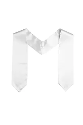 Graduation Honour Stole White Choir Sash University Bachelor Master Academic  • £6.66