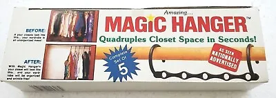 NOS VINTAGE 1980s Lot Space Builder Clothes Organizer Magic Hanger As Seen On TV • $29.95