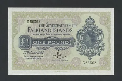 FALKLAND ISLANDS £1 Note 1982 QEII Krause 8e  Uncirculated  Banknotes • £95