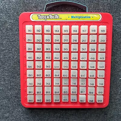 Vintage Touch N Tell Me Multiplication Press & See Board Math Galoob Red Table • $9