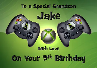 Xbox Controller - A5 Personalised Birthday Card - ANY - Age Relation Name • £2.99