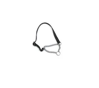 Dog Nylon Choke Chain Black 18  Half Choke Chain  Soft And Strong ANCOL • £5.55