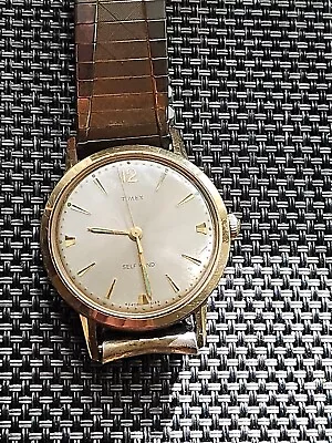 Men's Vintage 1965 Timex Marlin Wind-up Watch Gold Luminous Hands Excellent Run • $60.95