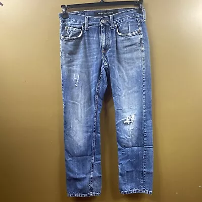 Marc Anthony Men's 30x30 Distressed Medium Wash Slim Fit Straight Leg Jeans • $24.99