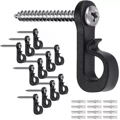 12x Screw Hooks Q-Hanger Hooks For Hanging Christmas String Lights Wind Chimes • £5.28