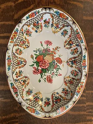 Vintage Daher Decorated Ware Floral Metal Tray Made In England *Valentines Day* • $12