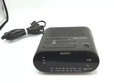 Sony Dream Machine AM/FM Alarm Clock Radio Model ICF-C218 Black TESTED • $10.40