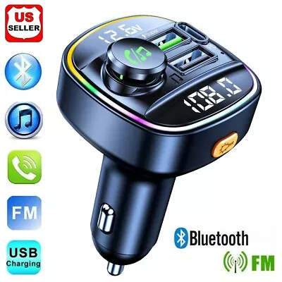 Car Bluetooth FM Transmitter Radio MP3 Wireless Adapter Hands-Free 3Port Charger • $10.90