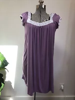 Savi Mom “The Lace” Maternity Nursing Nightgown Sleepwear Purple  Size Small • $15